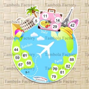 Around The World Travel Summer Vacation Theme Housie Tambola Ticket